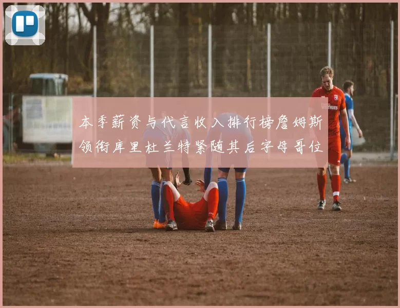 本季薪资与代言收入排行榜詹姆斯领衔库里杜兰特紧随其后字母哥位列第四